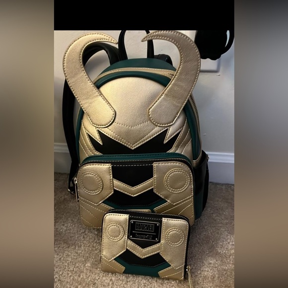 Loungefly | Bags | Marvel Loki Loungefly Mini Backpack Matching Wallet ...